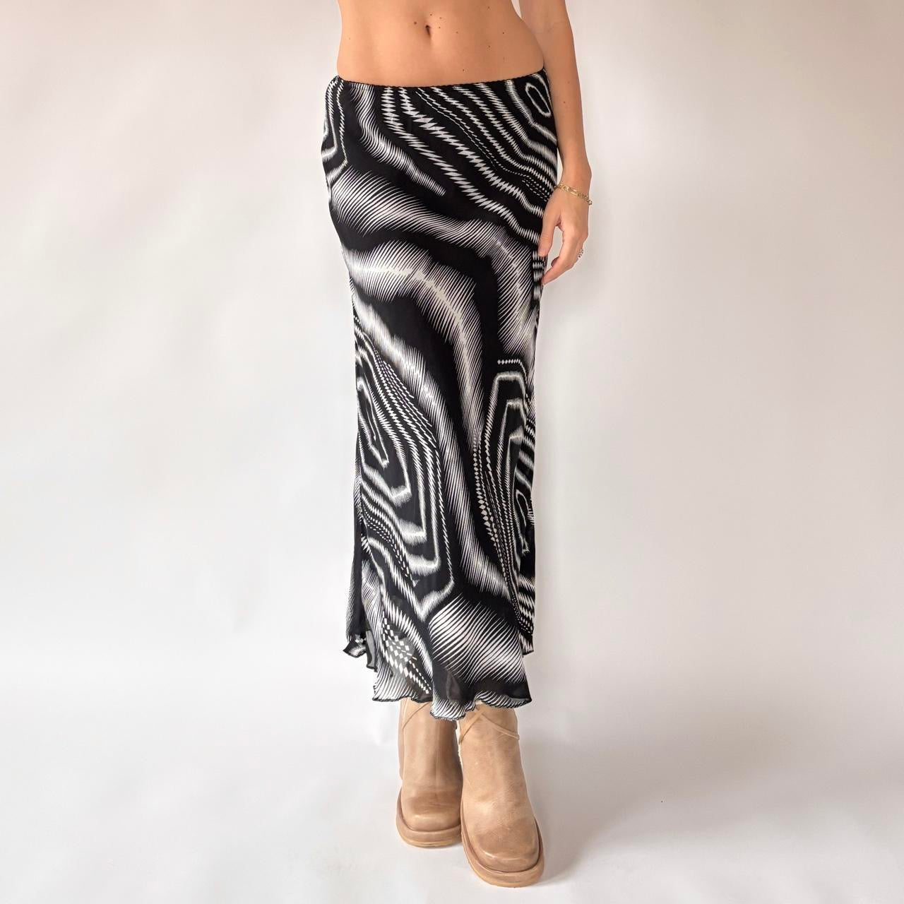 2000s Trippy Maxi Skirt (XS/S)