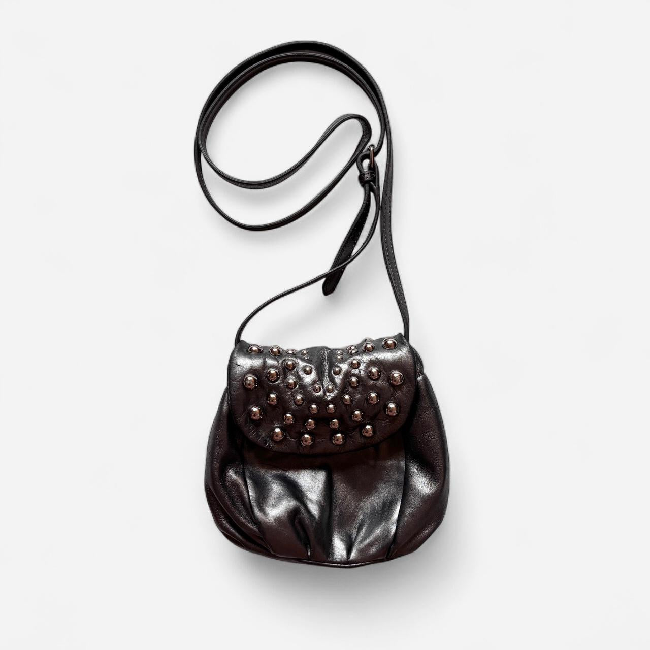 00s Studded Chrome Leather Mini Bag