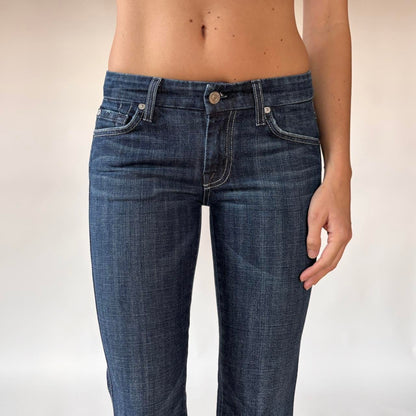 Low Rise Dark Wash Seven Jeans (XXS)