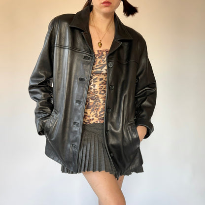 90s Leather Jacket (L)