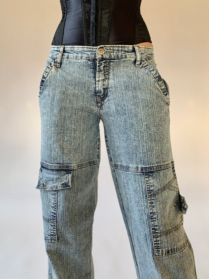 Y2K Cargo Jeans (S)