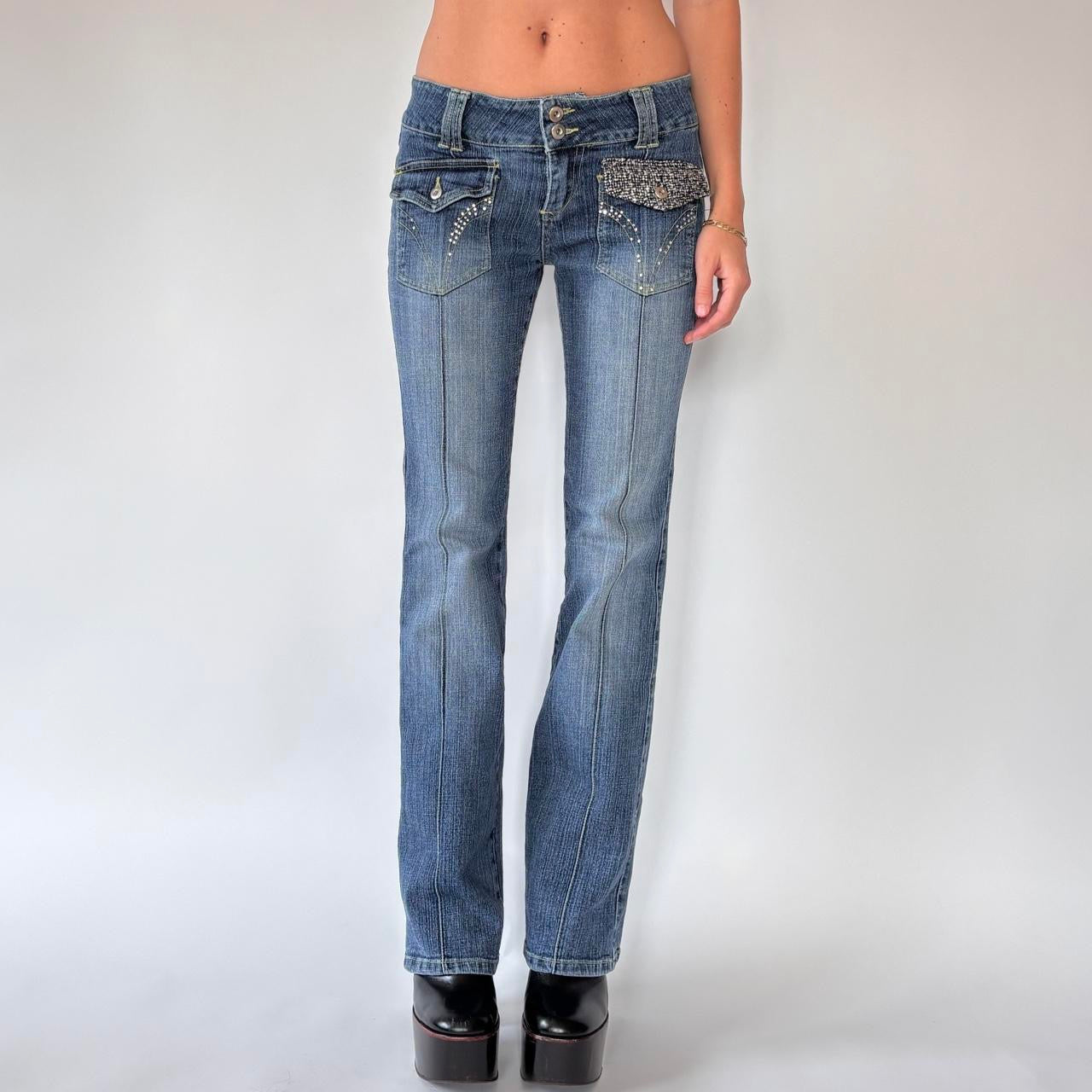 Y2K Embellished Jeans (XS/S)