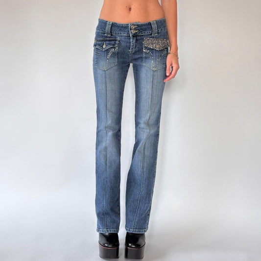 Y2K Embellished Jeans (XS/S)