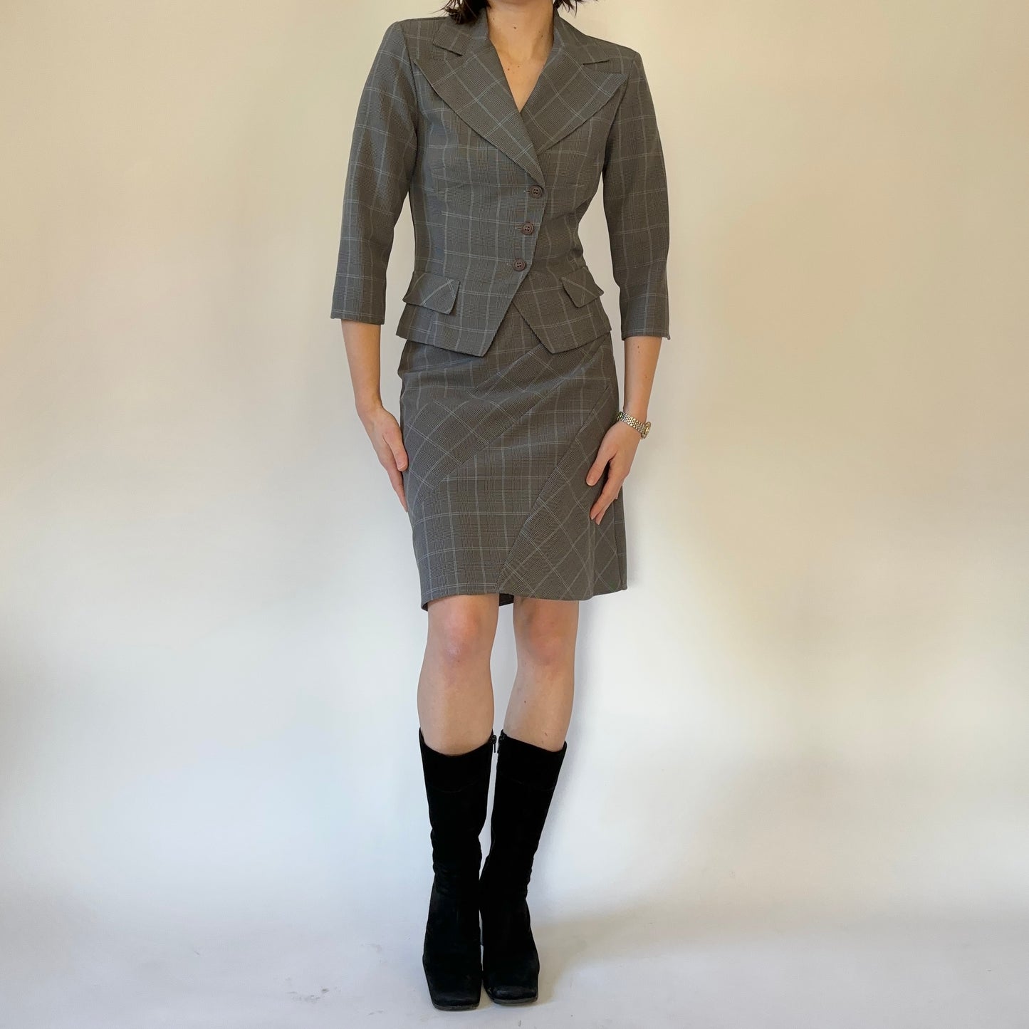 90s Two-Piece Skirt Suit (S)