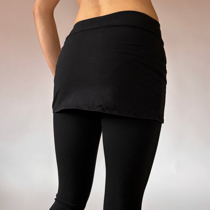 2000s Noir Layered Capris (XS/S)