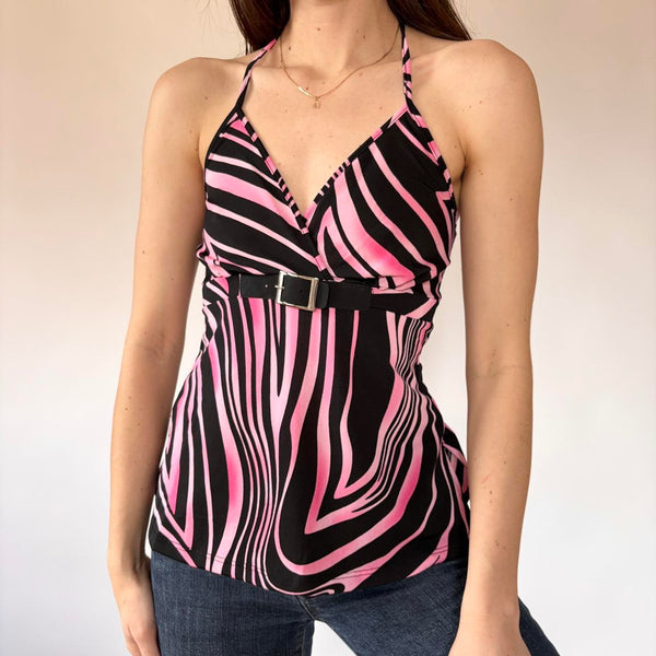 Y2K Groovy Buckle Halter (S/M)