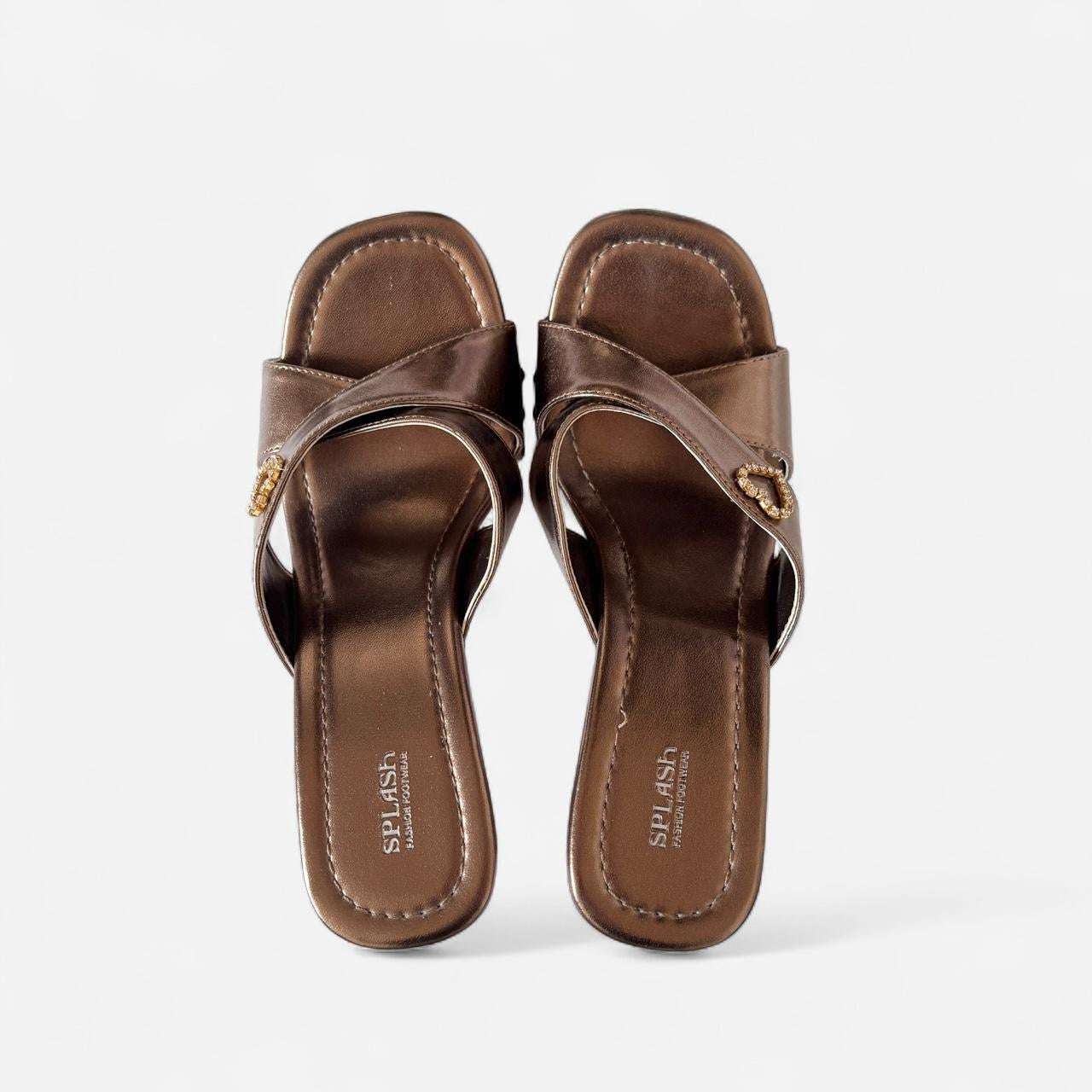 Y2K Bronze Hearts Pumps (8)