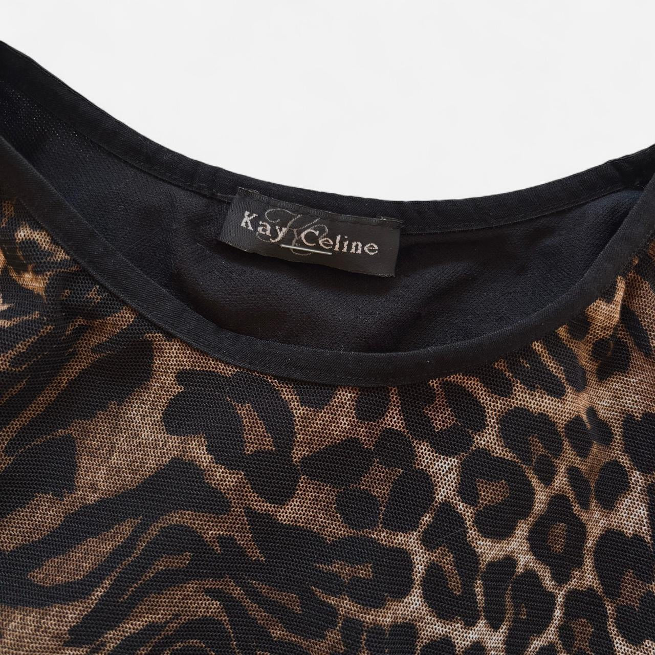 90s Mesh Leopard Longsleeve (M)