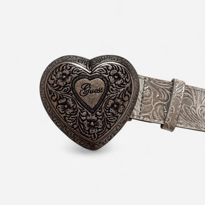 Y2K Guess Studded Silver Belt