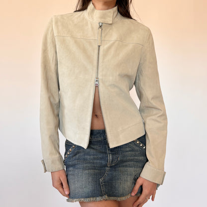 2000s Suede Moto Jacket (S/M)