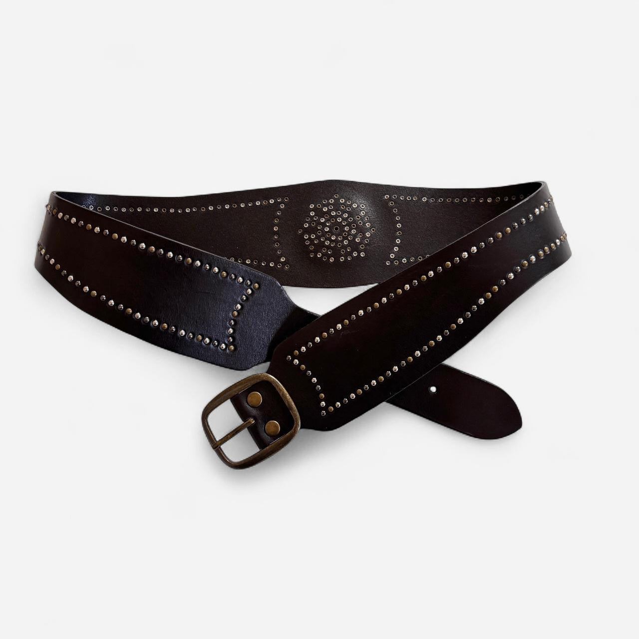 Studded Leather Belt