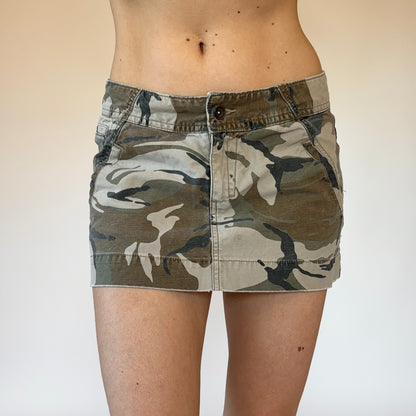 2000s Camo Mini Skirt (XS)
