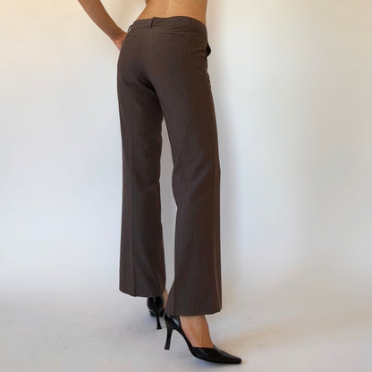 2000s Corpcore Pinstripe Trousers (XS)