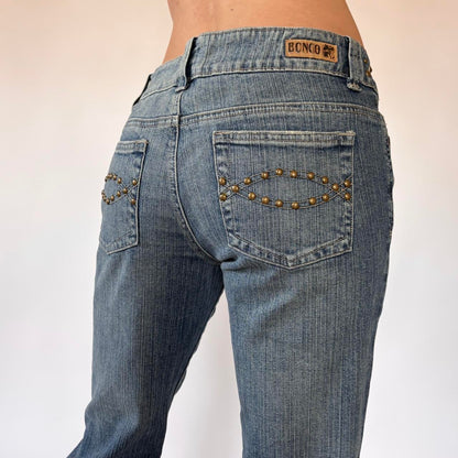 Y2K Studded Bongo Jeans (S)