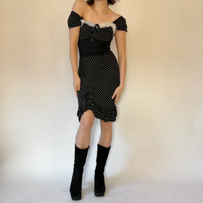 Italian Polka Dot Midi Dress (XS/S)