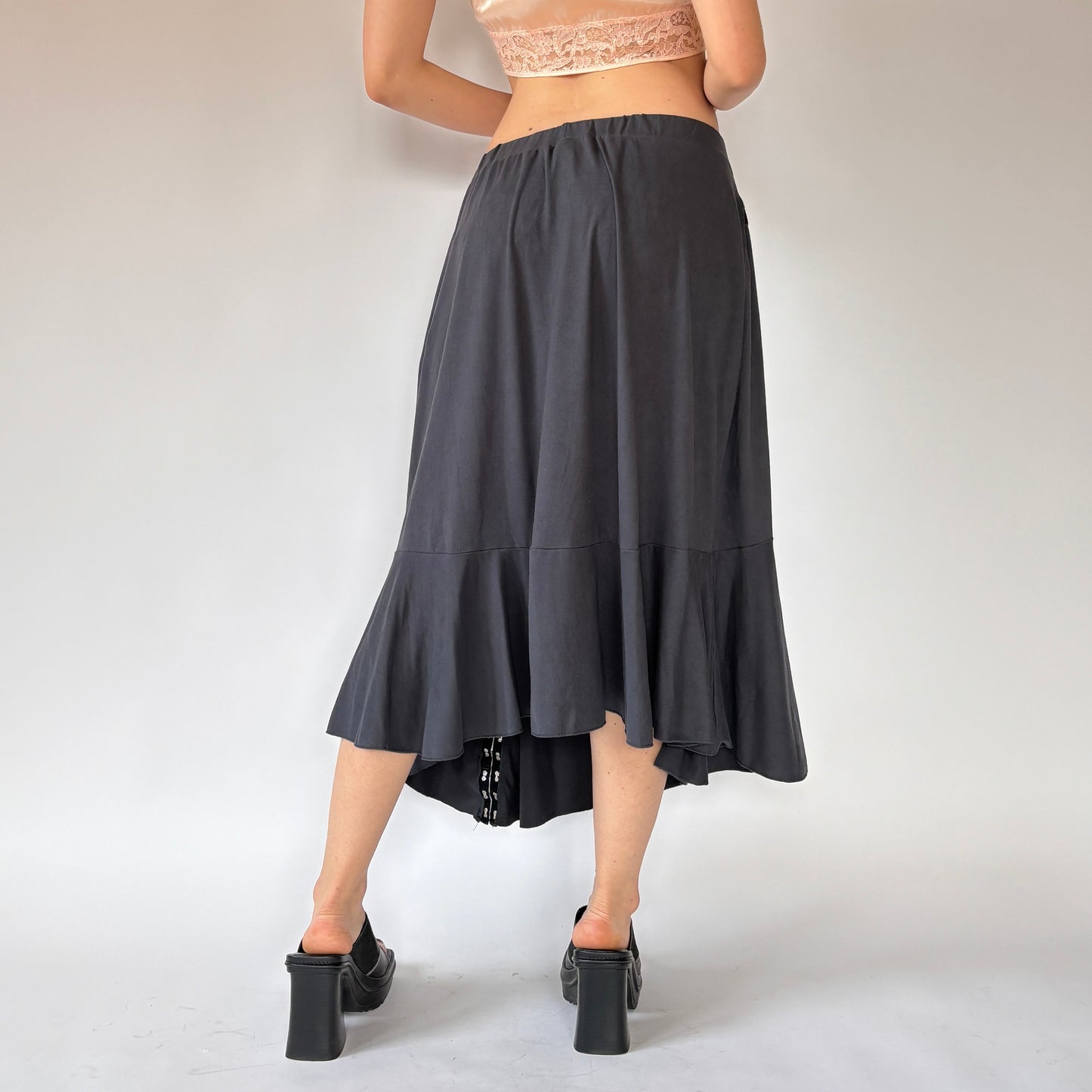 90s Hook & Eye Midi Skirt (M/L)
