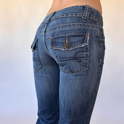 00s Deadstock Low Rise Flare Jeans (XXS)