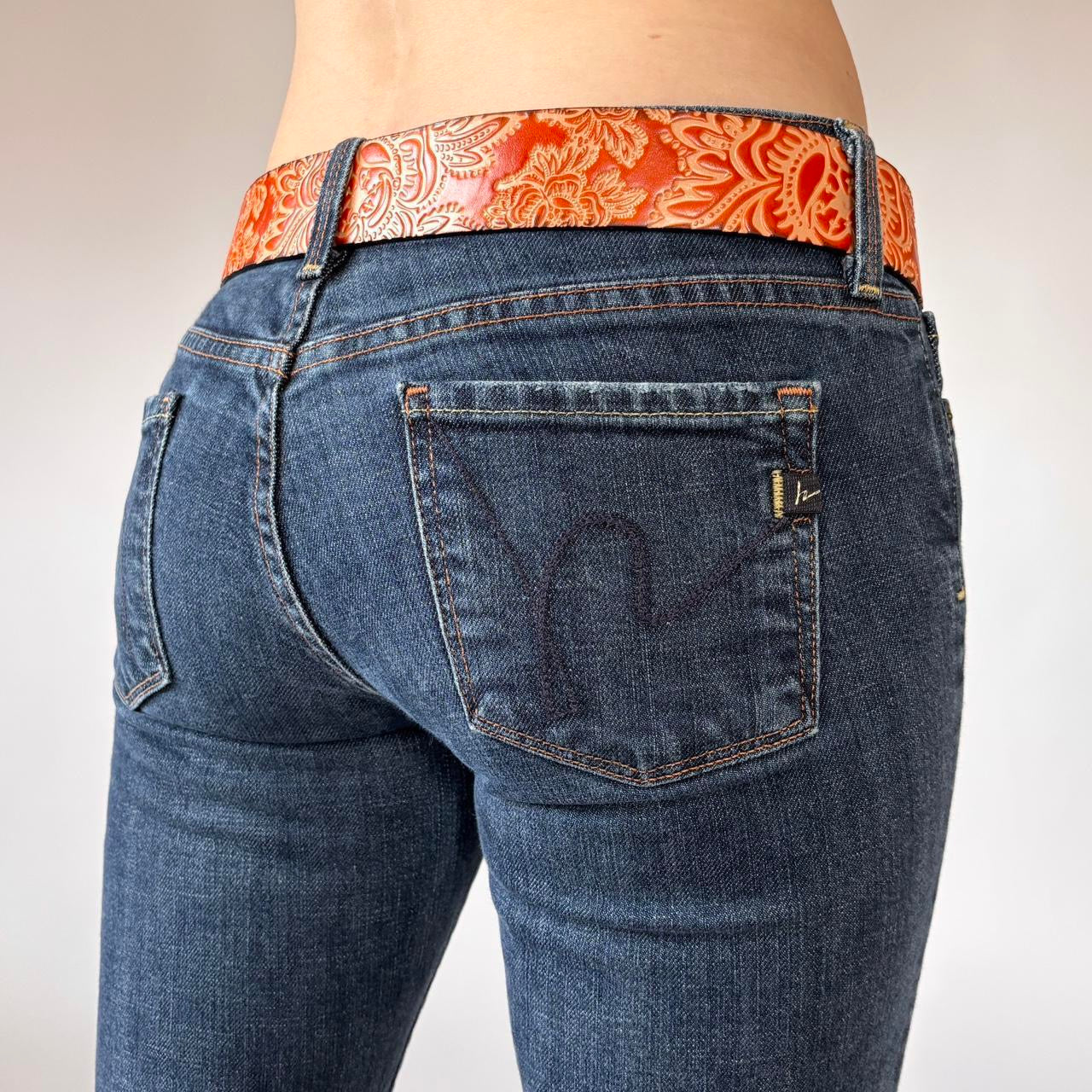 2000s Embossed Leather Belt (M)