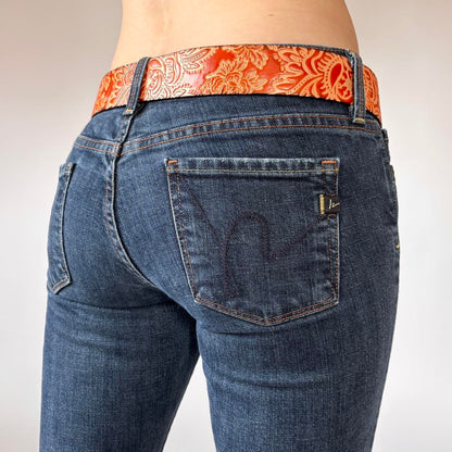 2000s Embossed Leather Belt (M)