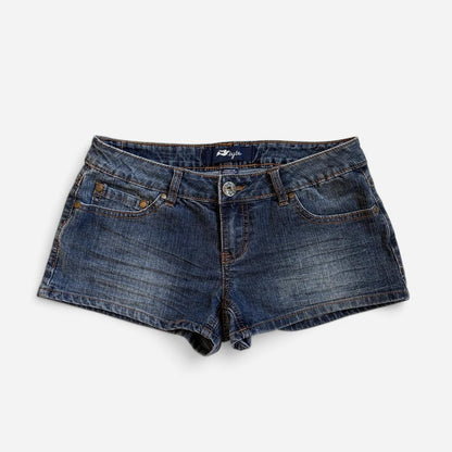 Y2K Low Rise Micro Denim Shorts (XXS/XS)