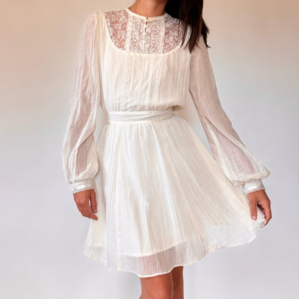 Gunne Sax Babydoll Mini Dress (S)