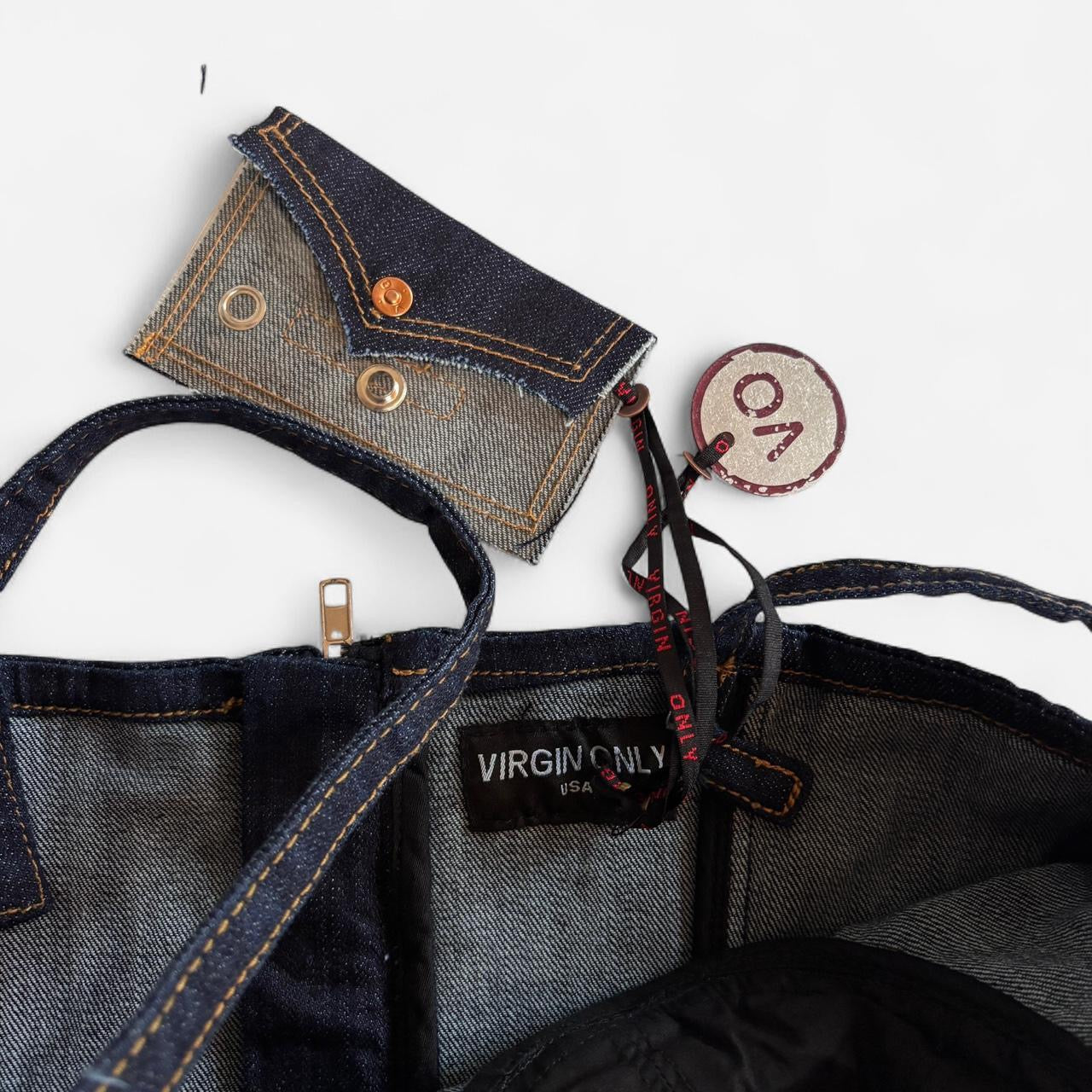 Y2K Deadstock Denim Corset Top (M)