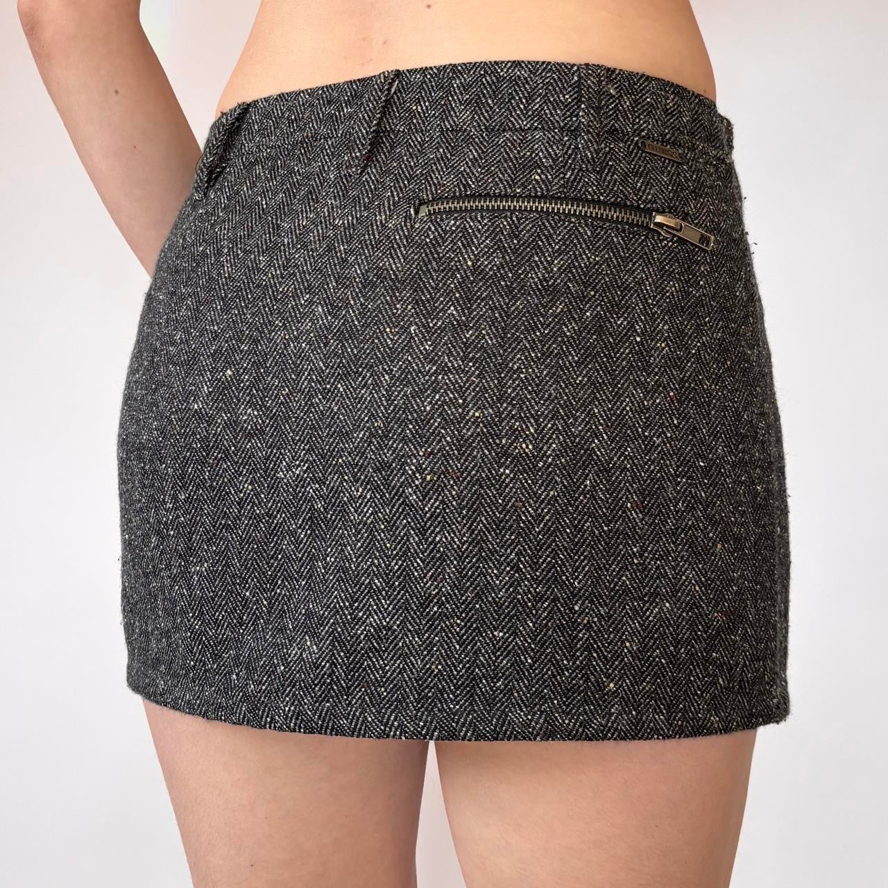 Y2K Guess Zipper Mini Skirt (XS)