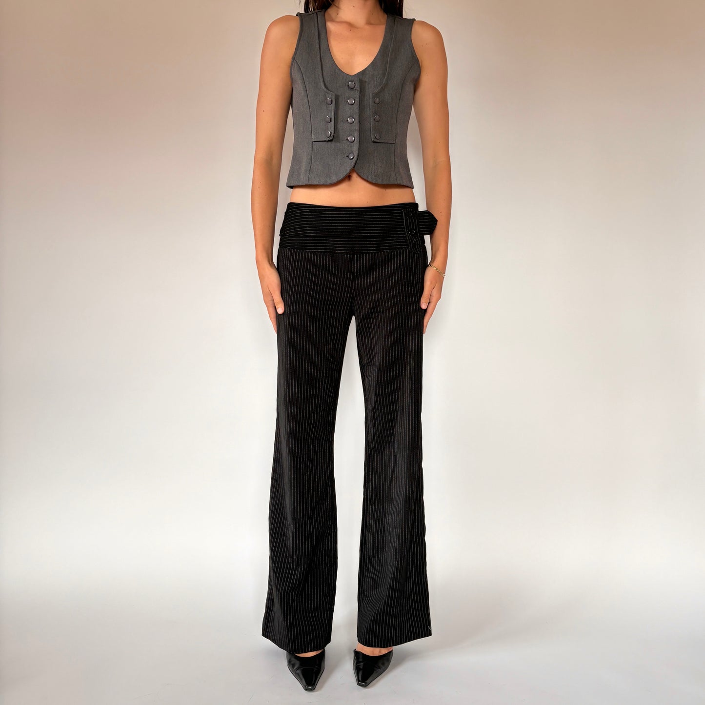 2000s Pinstripe Trousers (S)