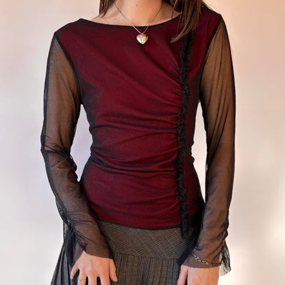 90s Layered Mesh Top (L)