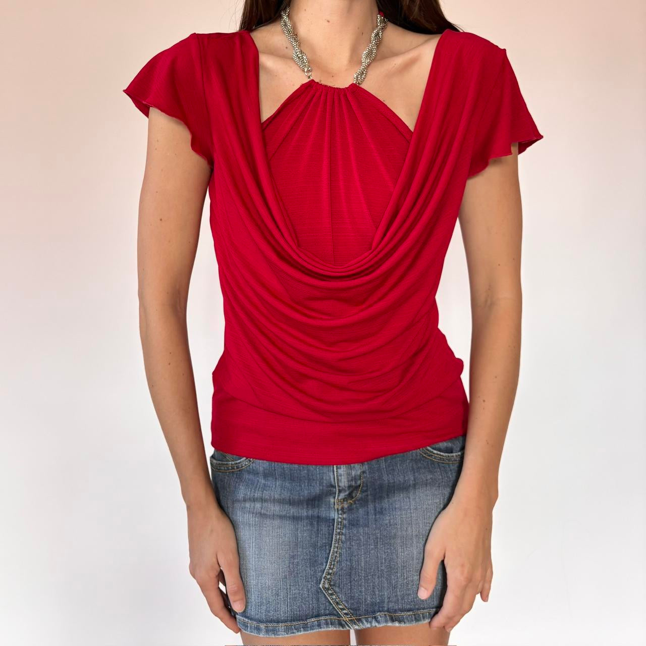 Y2K Slinky Red Top (L)