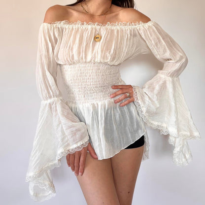 Gauzy Smocked Whimsy Top (M)