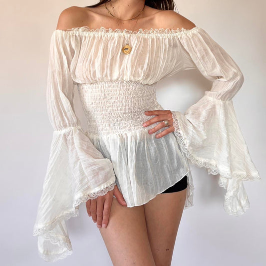 Gauzy Smocked Whimsy Top (M)