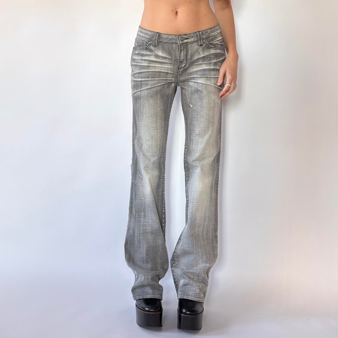 Y2K Faded Gray London Jeans (M)