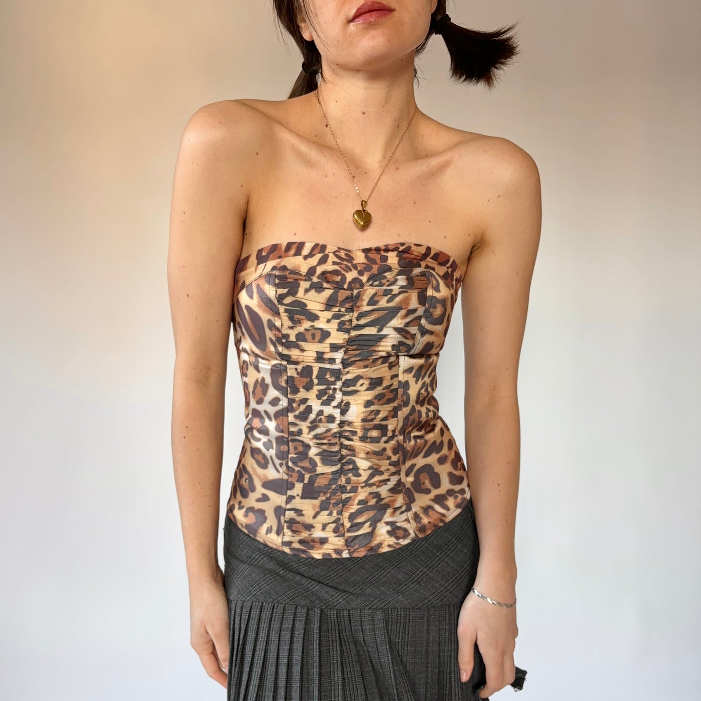 2000s Leopard Bustier (XS)