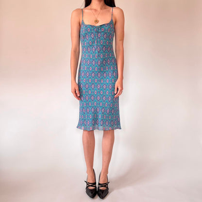Y2K Silk Midi Dress (S)