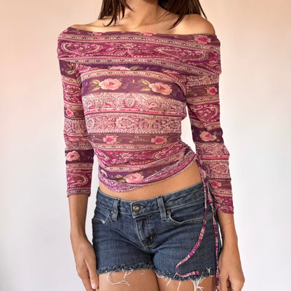 Y2K Mesh Roll Over Top (M)