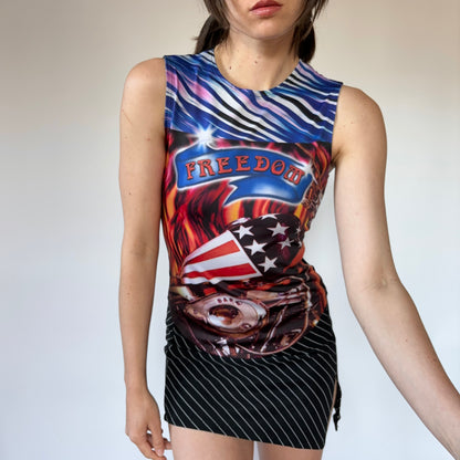 90s Americana Biker Tank (S)