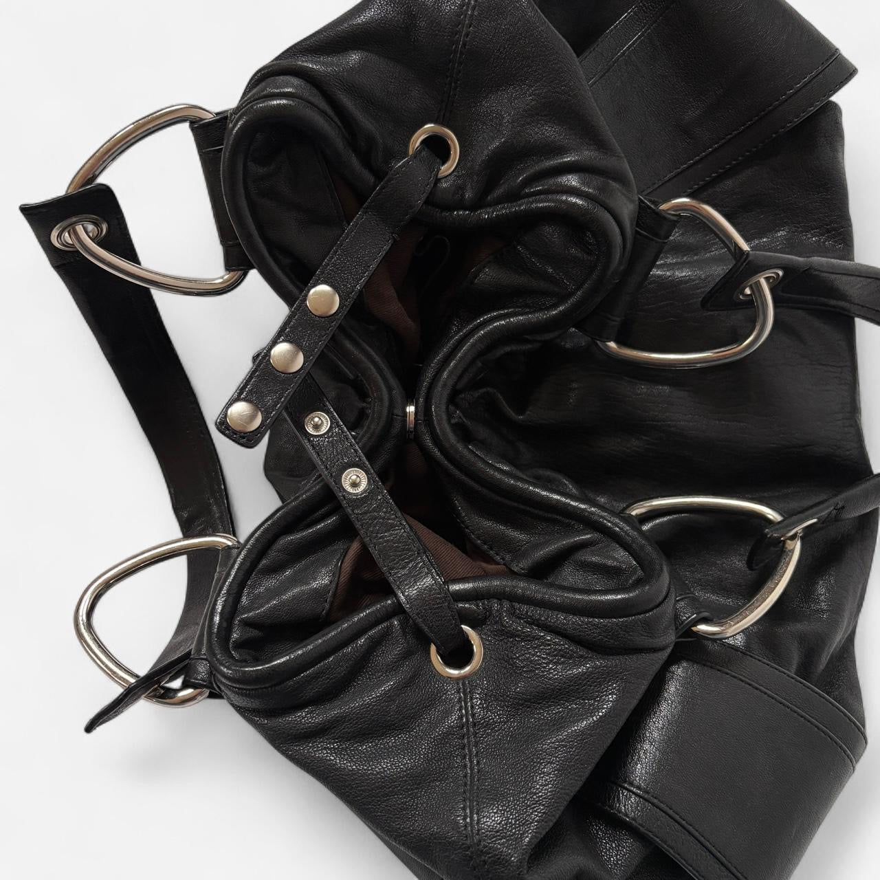 00s Black Leather Kooba Bag