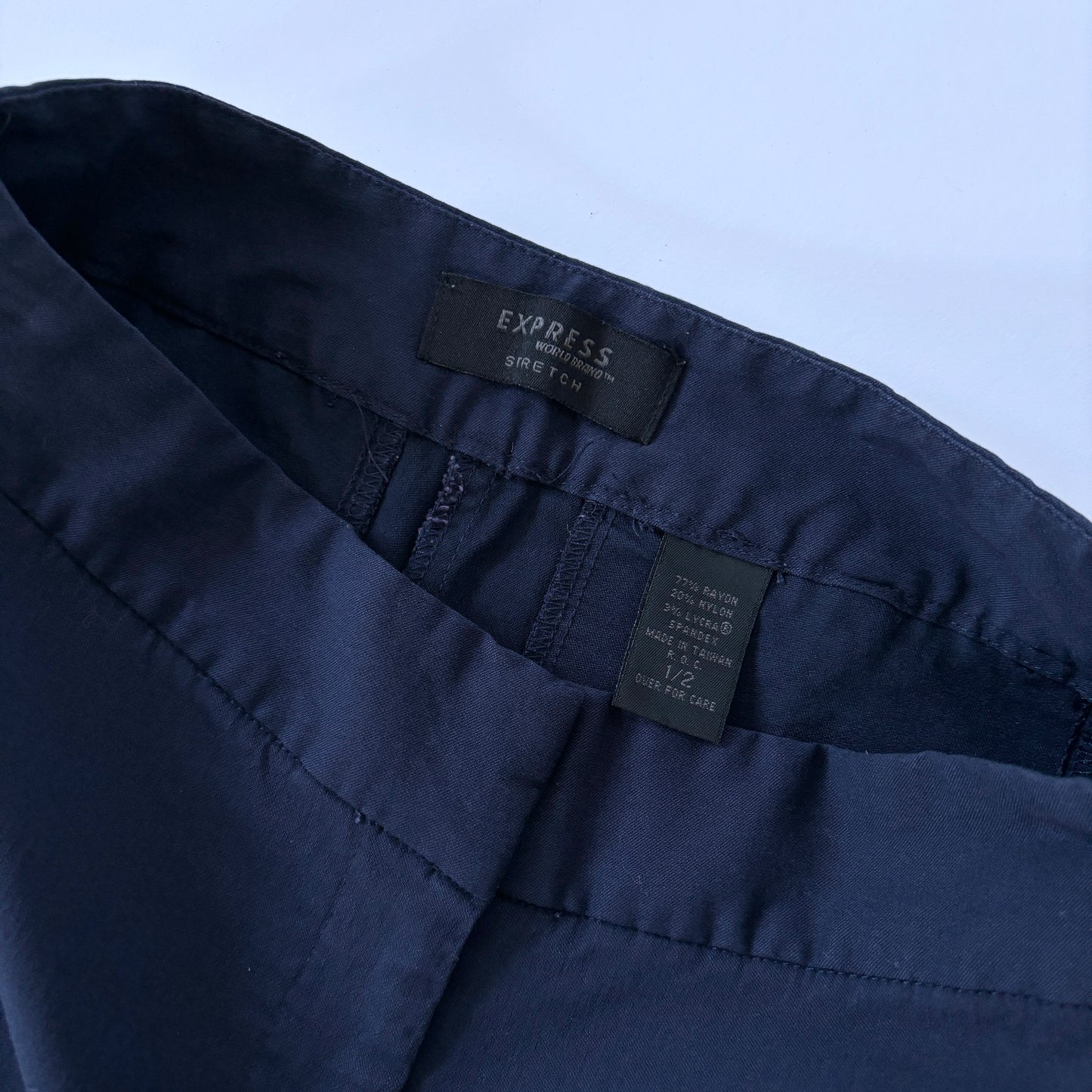 2000s Navy Capri Flares (XS)