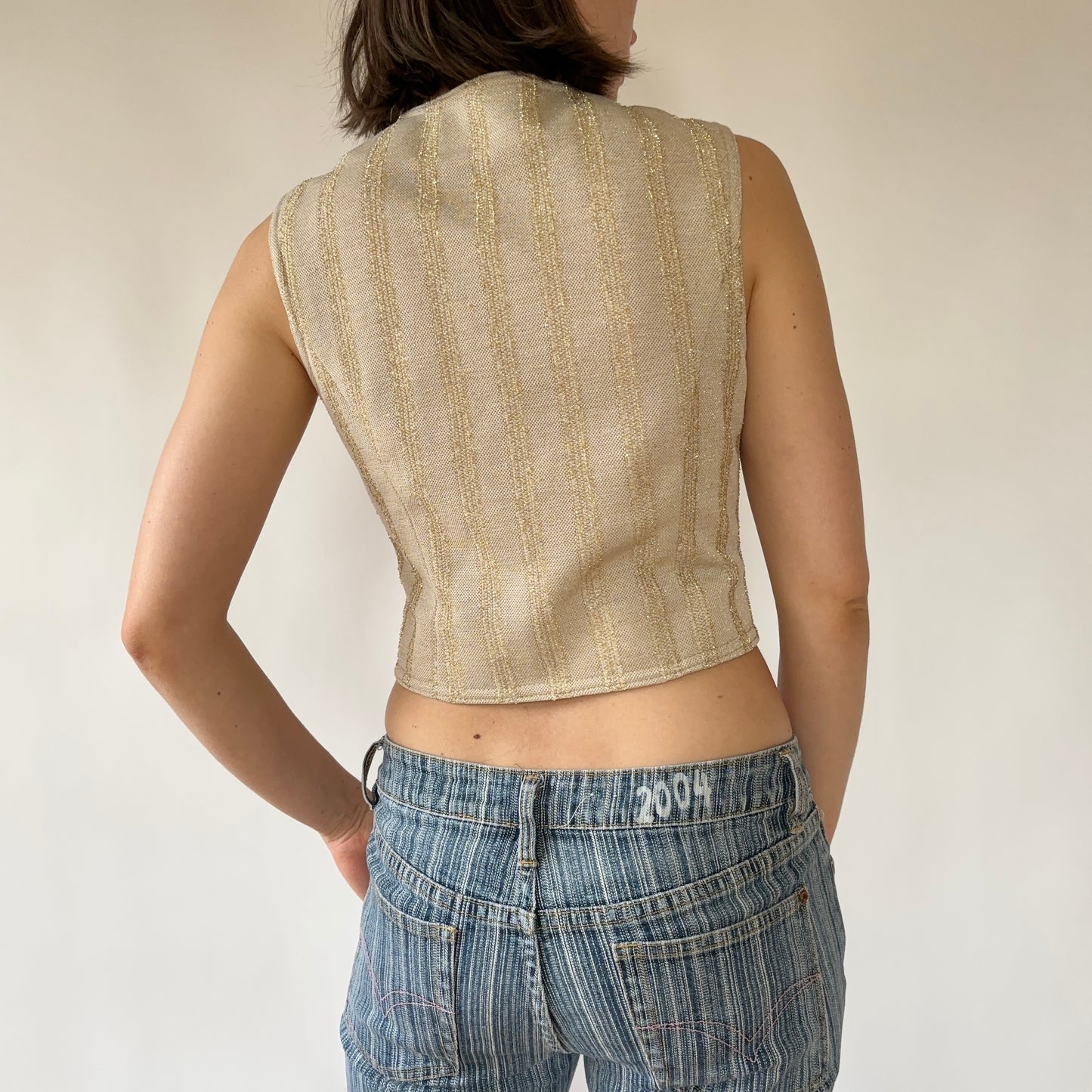 70s Glitter Vest (S)