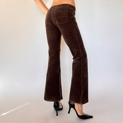 Y2K Low Rise Corduroy Flares (XXS/XS)