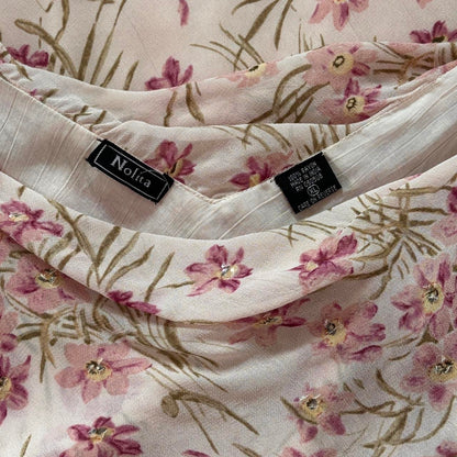 90s Bias Cut Floral Dress (L/XL)