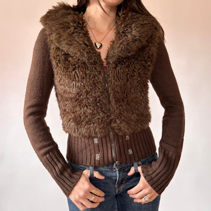Y2K Furry Zip Up (M)