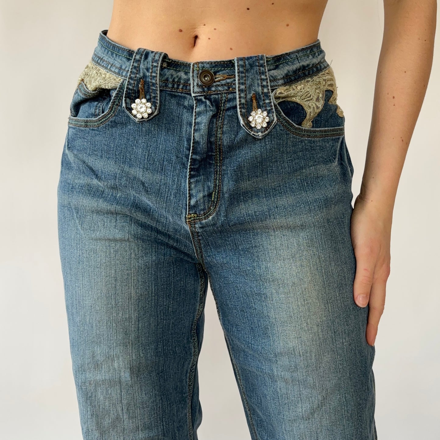 Y2K Butterfly Jeans (M)