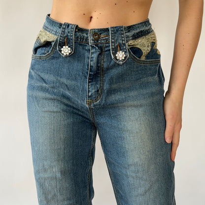 Y2K Butterfly Jeans (M)