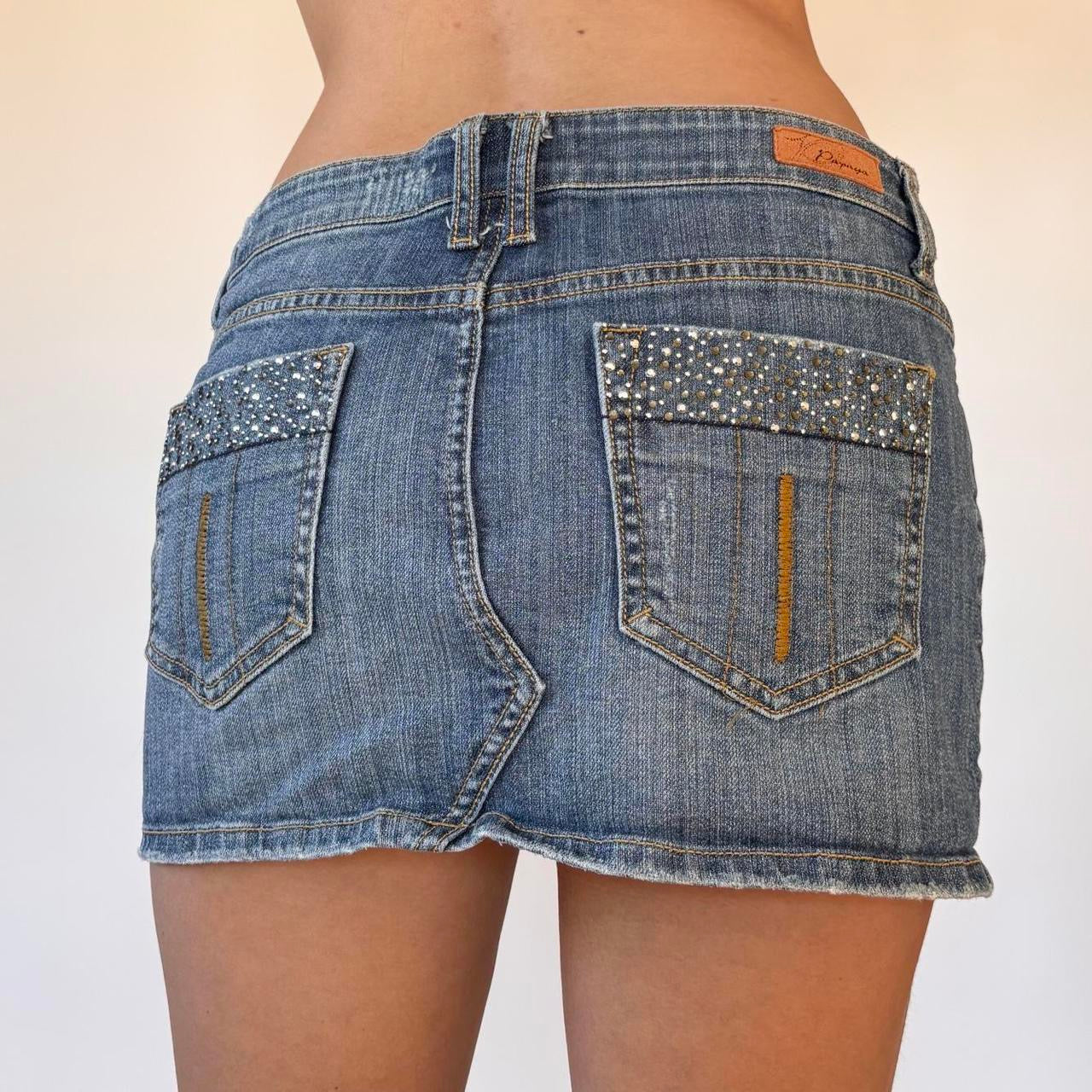 Y2K Denim Mini Skirt (S)