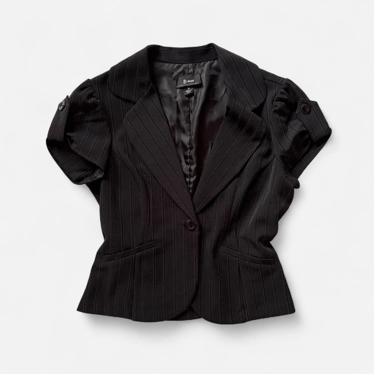 Y2K Pinstripe Office Siren Top (M)