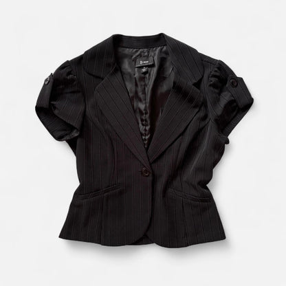 Y2K Pinstripe Office Siren Top (M)