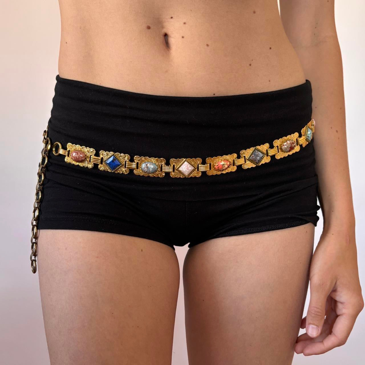 Vintage Gemstone Chain Belt