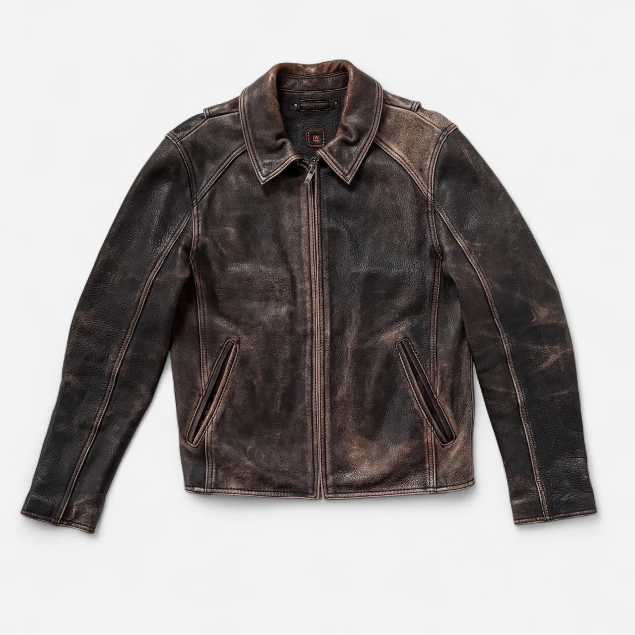 Wilson’s Distressed Genuine Leather Jacket (S/M)